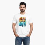 White Art is my Life Graphic T-Shirt