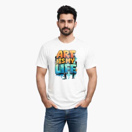 White Art is my Life Graphic T-Shirt