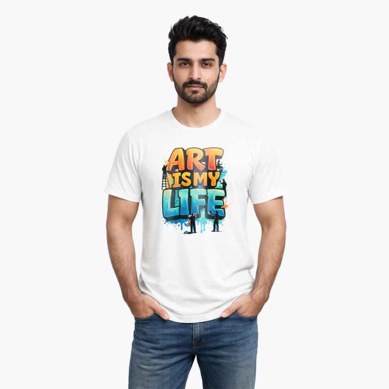 White Art is my Life Graphic T-Shirt