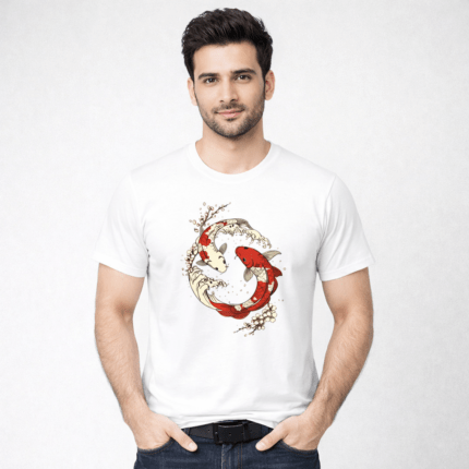Yin Yang Koi Fish Art T-Shirt