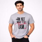 Who you thin I am Grey T-Shirt Model