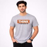 Think Grey T-Shirt Model