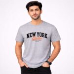 New York Brooklyn Grey T-Shirt Model