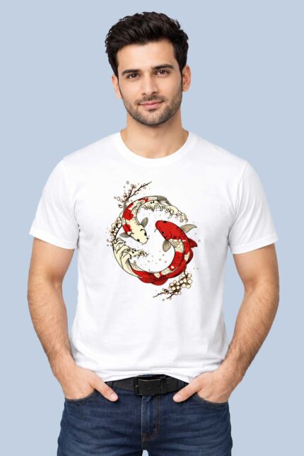 Yin Yang Koi Fish Art Graphic