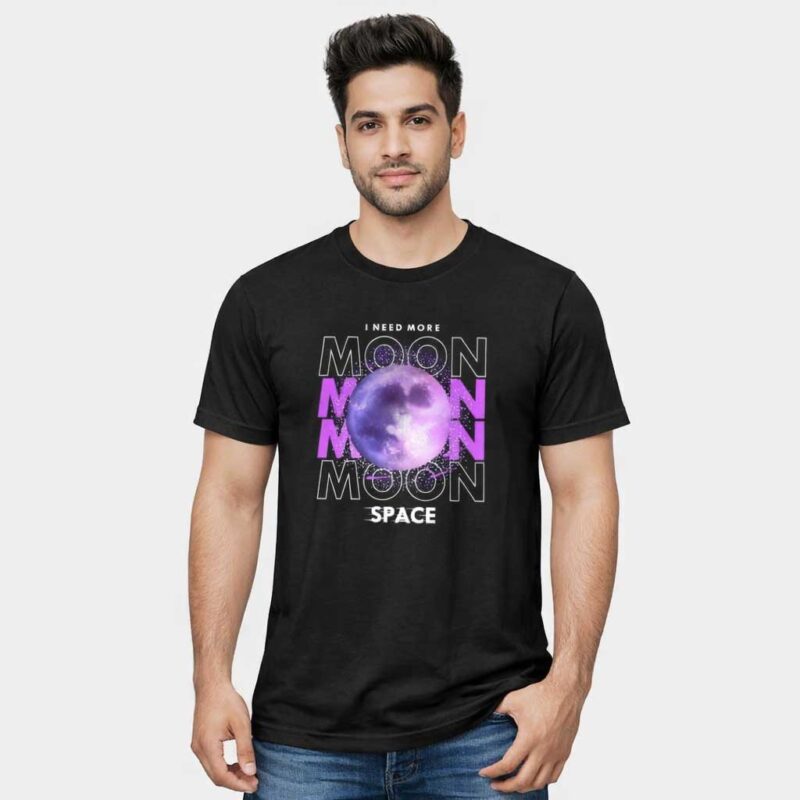 I Need More Moon Space Graphic T-Shirt | Cosmic Tee