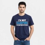 Not Sleeping Resting my Eyes T-shirt Navy Model