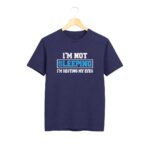 Not Sleeping Resting my Eyes T-shirt Navy