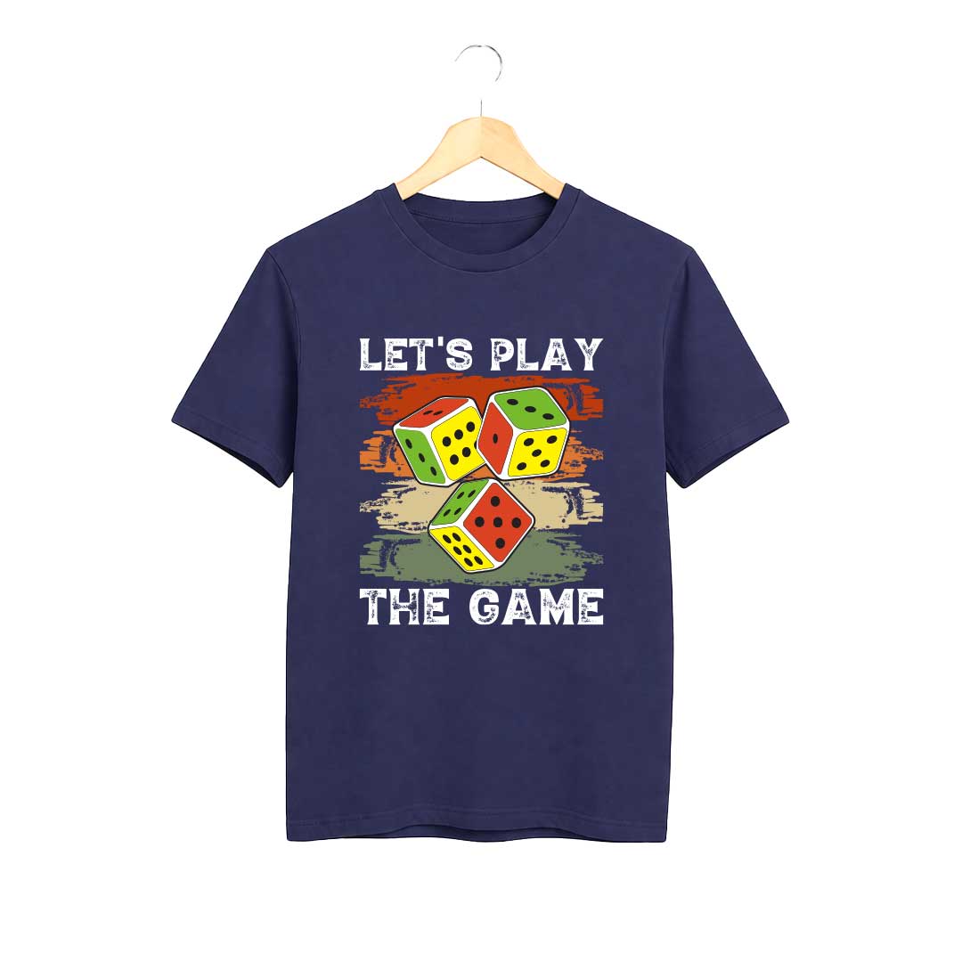 Navy-Shirt-Mockup Let's Play The Game Navy T-Shirt