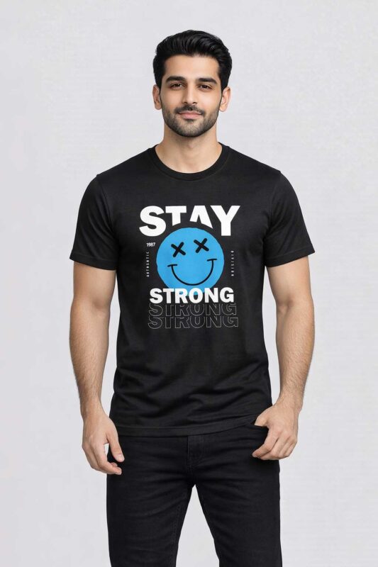 Stay Strong Motivational Graphic T-Shirt