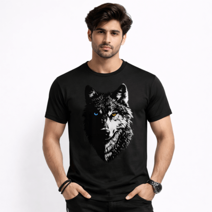 Wolf Graphic T-Shirt | 100% Cotton DTF Print