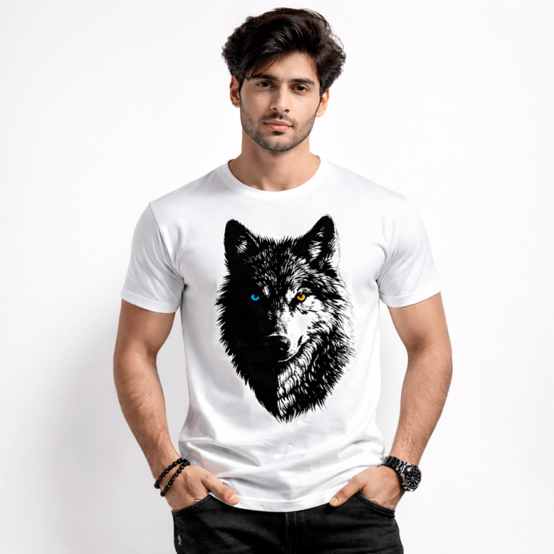 Wolf Graphic T-Shirt | 100% Cotton DTF Print
