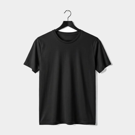 Plain Black T-Shirt | 100% Cotton Essential Tee