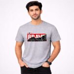 Be Brave T-Shirt Grey Model