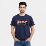 Be Brave T-Shirt Navy Model