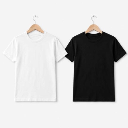 Pack of 2 Black and White T-Shirts