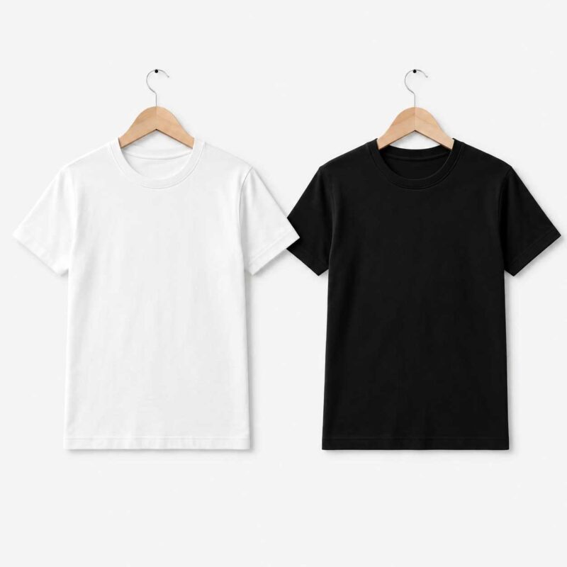 Pack of 2 Black and White T-Shirts