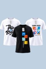 Pack of 3 Graphic T-Shirts – Street Style Cotton Combo - Image 2