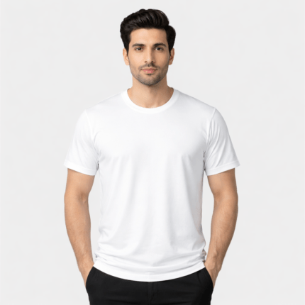 Classic Plain White T-Shirt – 100% Cotton Essential Tee