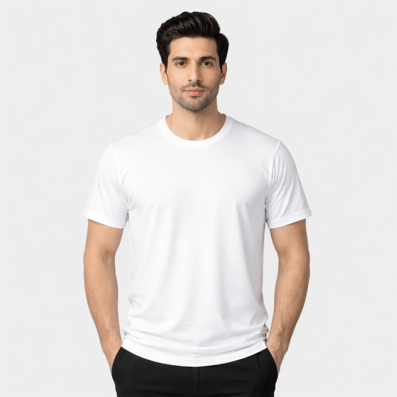 Classic Plain White T-Shirt – 100% Cotton Essential Tee