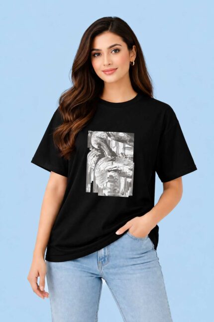 Abstract Brush Stroke Black