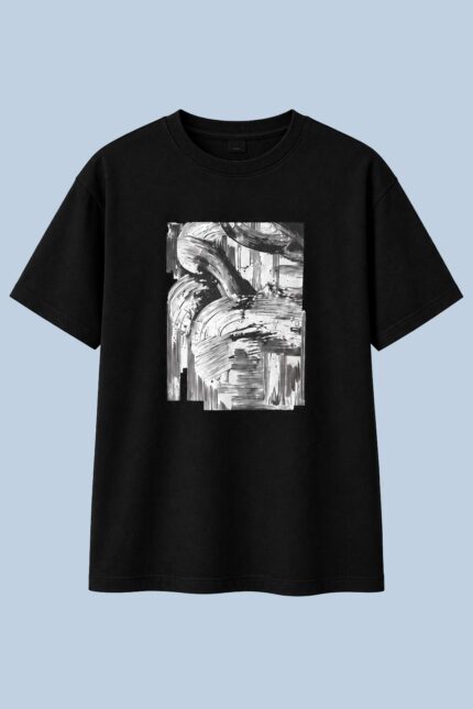 Abstract Brush Stroke Black