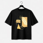 Abstract Face Line Art Floral Graphic T-Shirt for Women