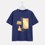 Abstract Face Line Art Floral Graphic T-Shirt for Women