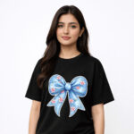 Floral Blue Bow T-Shirt