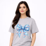 Floral Blue Bow T-Shirt
