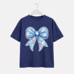 Floral Blue Bow T-Shirt