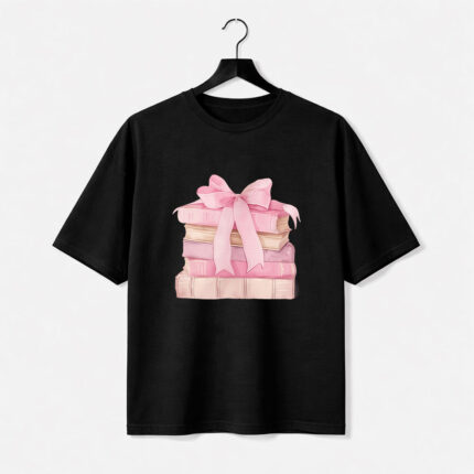 Pink Books Ribbon T-Shirt