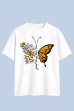 Butterfly Floral White