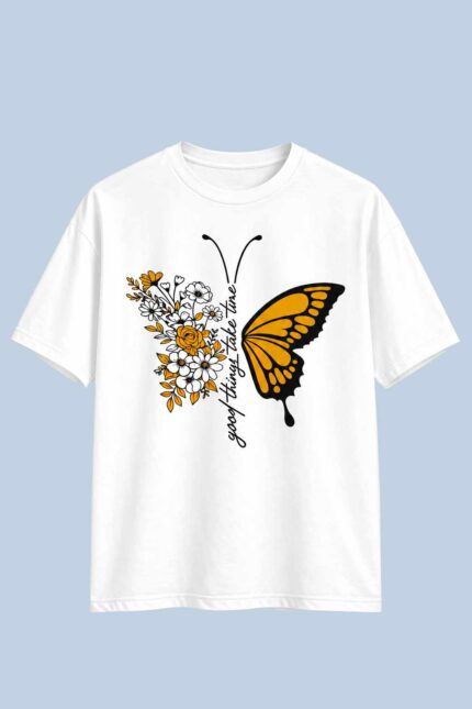 Butterfly Floral White