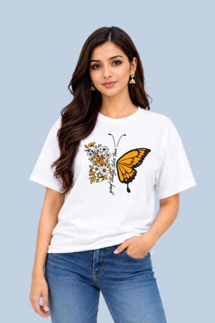 Butterfly Floral White