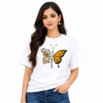 Butterfly Floral Graphic T-Shirt
