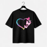 Butterfly Heart Graphic T-Shirt for Women