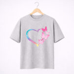 Butterfly Heart Graphic T-Shirt for Women