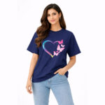 Butterfly Heart Graphic T-Shirt for Women
