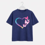 Butterfly Heart Graphic T-Shirt for Women