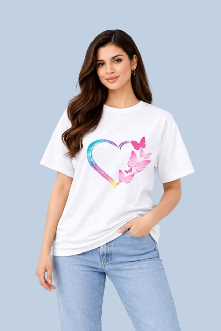 Butterfly Heart White