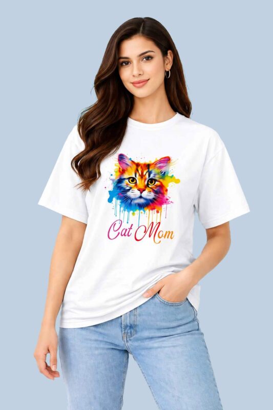 Cat Mom White