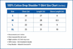Drop Shoulder Size Chart