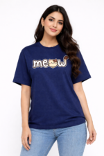 Meow Cat Graphic T-Shirt