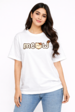 Meow Cat Graphic T-Shirt