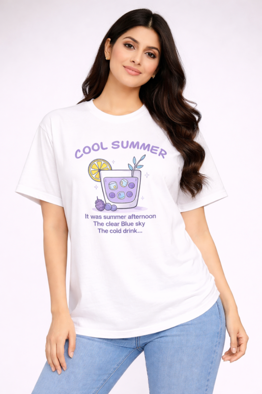Cool Summer Graphic T-Shirt – DTF Printed Aesthetic Tee