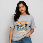 Summer Adventure Graphic T-Shirt – DTF Printed Beach Vibes Tee