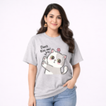 Don’t Kiss Me Cat Graphic T-Shirt – DTF Printed Cute Tee