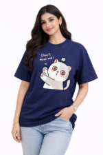 Don’t Kiss Me Cat Graphic T-Shirt – DTF Printed Cute Tee