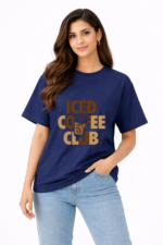 Iced Coffee Club Graphic T-Shirt – DTF Printed Coffee Lover Tee