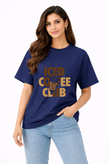 Iced Coffee Club Graphic T-Shirt – DTF Printed Coffee Lover Tee